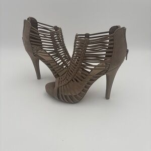 Fergalicious Tan Strappy Heels